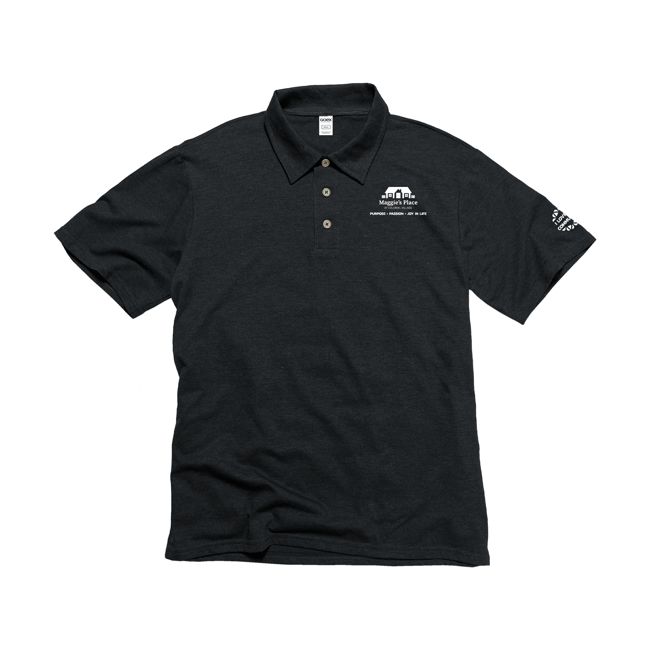 Maggie's Place Unisex Charcoal Polo