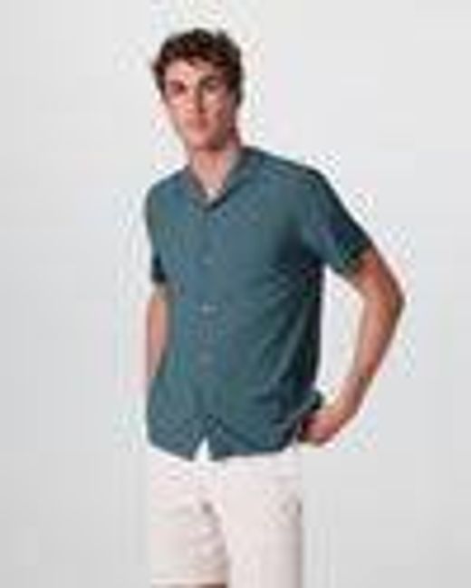 Seaport Button Down | Light Deep Sea Short Sleeve | Vuori