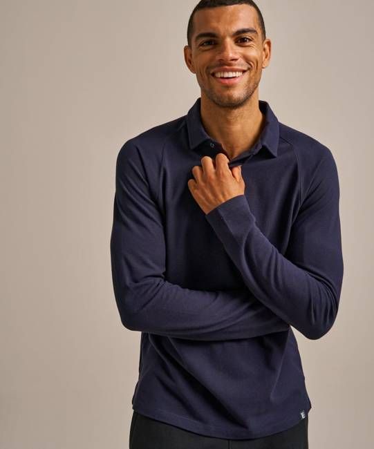 Themis Long Sleeve Pique Polo