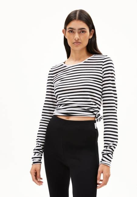 EINIAARA STRIPE LONGSLEEVE | white-black