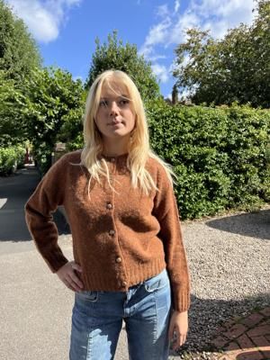 Lowie Whisky Brushed Boxy Cardigan