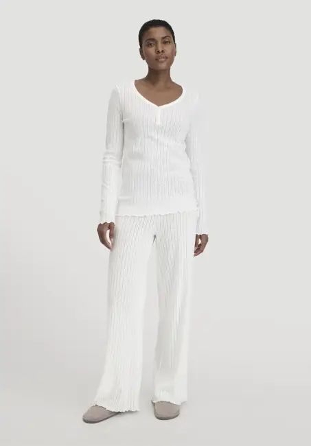 Pointelle Relaxed PURE COTTON sleep pants made from pure organic cotton