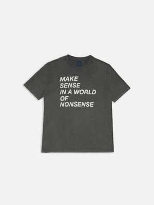 Joni T-Shirt Make Sense Antracite | Nudie Jeans