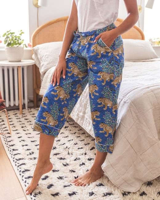 Bagheera - Cropped PJ Pants - Sapphire
