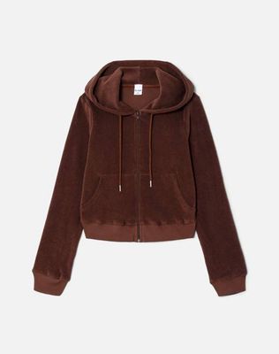 Shrunken Terry Hoodie - Brunette