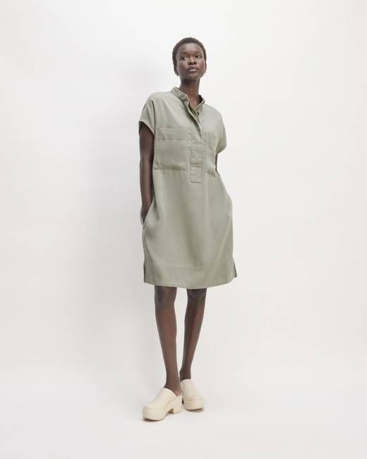 The TENCEL™ Easy Workwear Dress | Sage Green