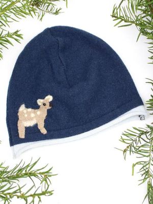 Irregular Cashmere Hat - Child Blue Fawn