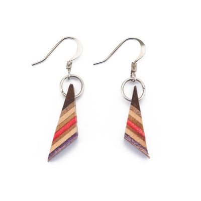 Sono Triangle Wood Dangle Earrings