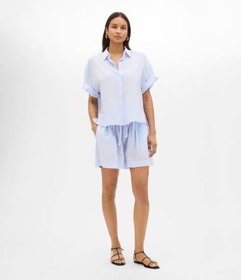 Voile Drawcord Short | Sky
