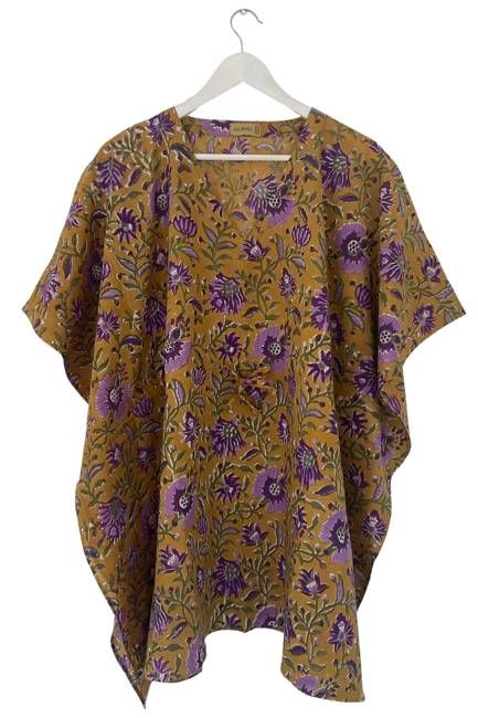NEW! Block print Kaftan Short No.101