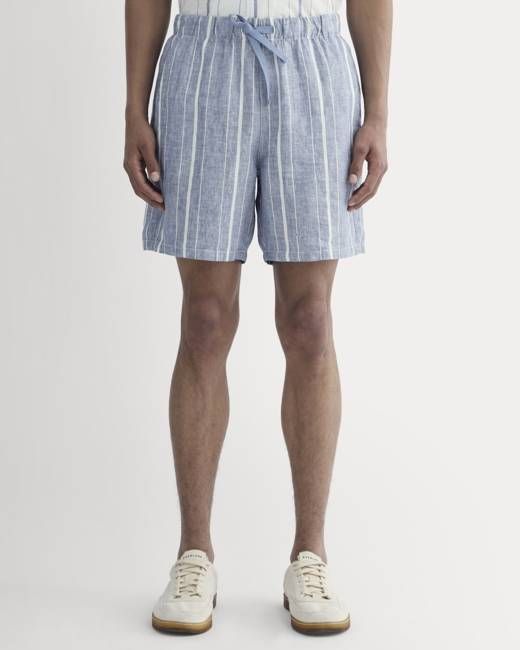 The Linen Easy Short | Dutch Blue / Bone
