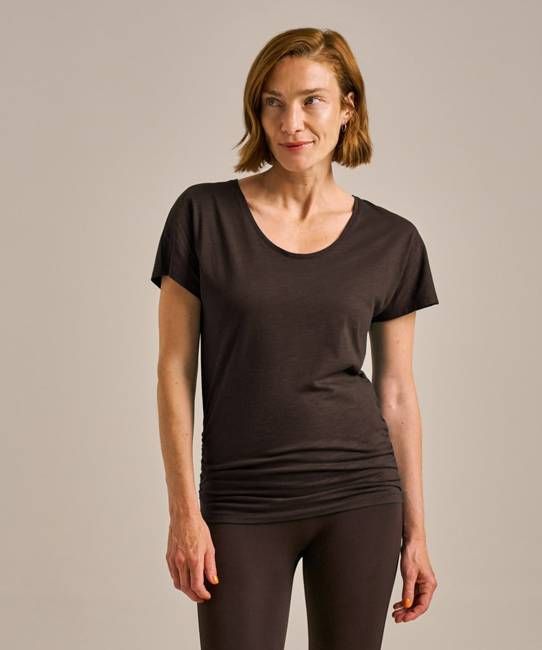 Relaxed Scoop Neck Slub T-Shirt