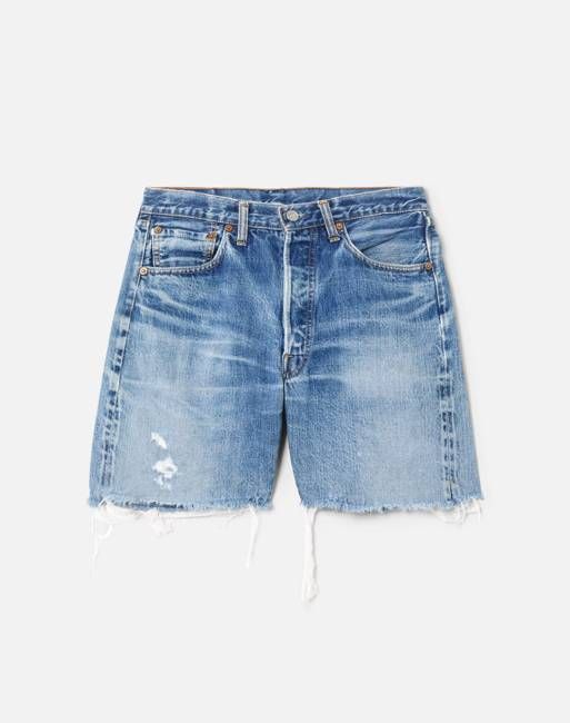 70s Big E Single Stitch Selvedge Cut Off Levi's 501 Shorts -#21