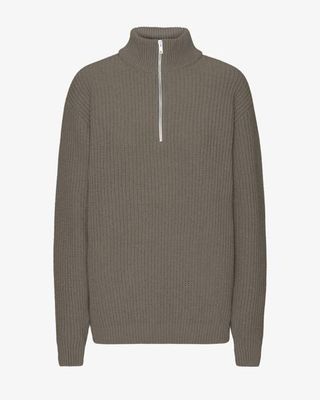 Merino Quarter Zip - Dusty Olive