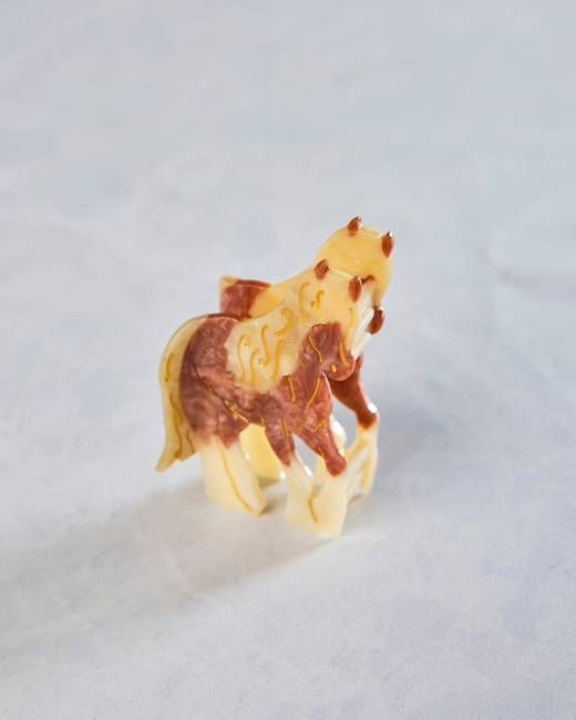 Brown Combo - Hand Painted Horse Claw Clip - Solar Eclipse