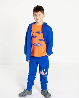 Kids' Organic Cotton Blue Sweatpants