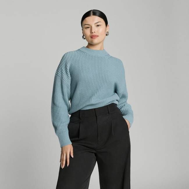 The Texture Cotton Crew | Blue Shadow