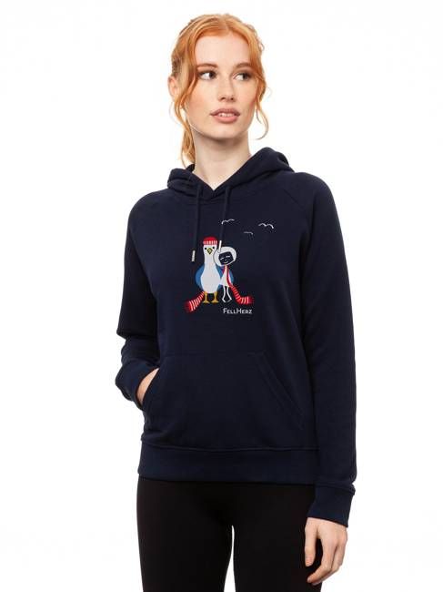 Möwen-Liebe Hoodie navy