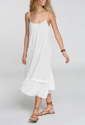 Celia Dress in White Gauze