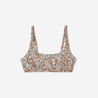 The Square-Neck Bikini Top | Honey Floral