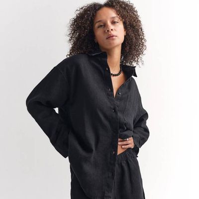 Organic Linen Oversized Button Down