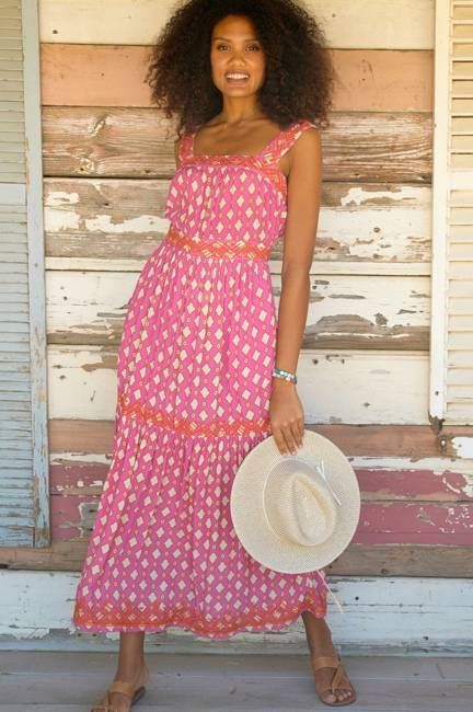 Natalie Dress | Pink/Orange