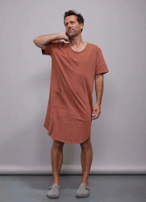 io men's nightshirt / clay — Noctu