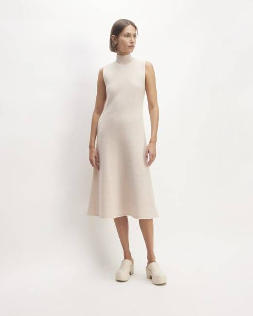 The Cozy-Stretch Sleeveless Midi Dress | Whisper Pink