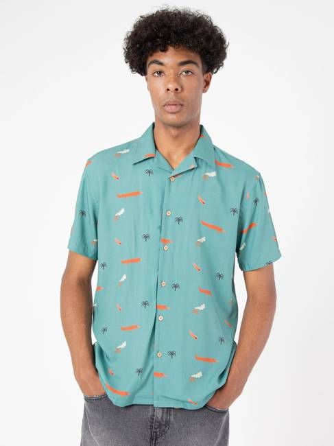 CALYPSO VOLCANOES VISCOSE MEN'S SHIRT