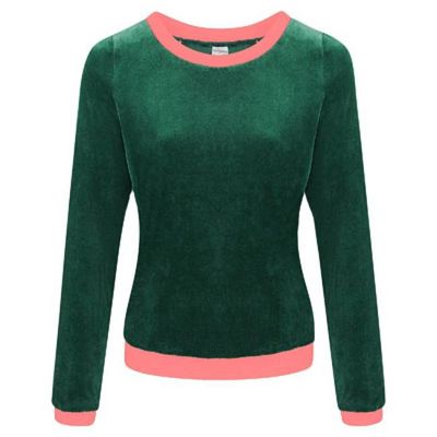Bio Nicki Pullover Onne smaragd / rosa - kaufen