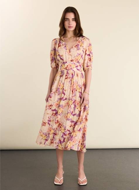 Lina Printed Midi Dress