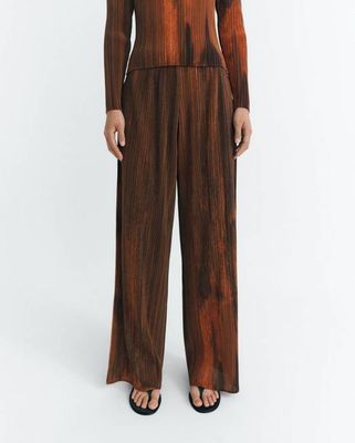 Orange relaxed pleated Maro pants