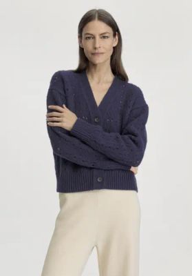 Relaxed cardigan made of pure merino wool