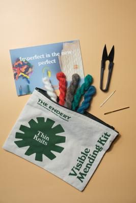 Pocket Thin Knit Sweater Mending Kit- Rescued Alpaca Wool