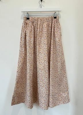 Nila-Paige Organic Cotton Skirt in Pink Ditsy Floral S