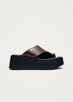 Nova Rift Brown Leather Sandals