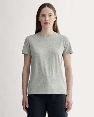 The Slim Crew in Essential Cotton | Heathered Grey