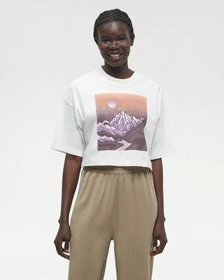 Emerald Edge Oversized Crop T-Shirt