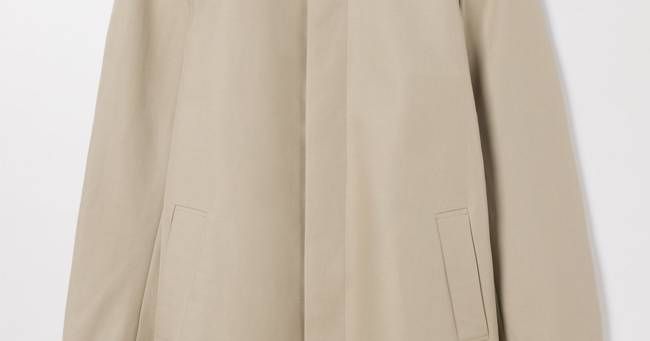 Beige Car Coat | Water Repellent Organic Cotton | Asket