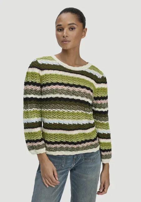Regular knit pullover made of pure cotton