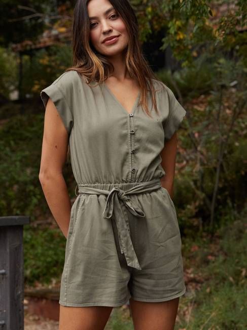 Finnsley Stretch Twill Romper