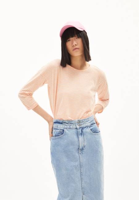 SIANAA LOVELY STRIPES| warm peach-oatmilk