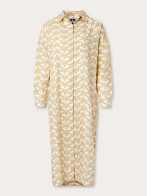 Womens Elephant Palace Coconut Sapodilla Linen Shirt Dress