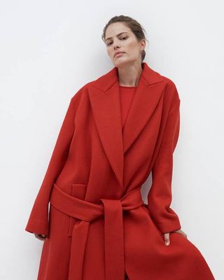 Cashmere Wrap Coat | Scarlet