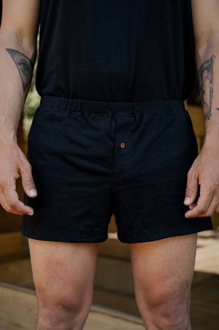 Men's Organic Cotton Boxers in Black