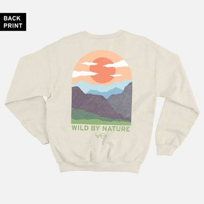 Hills Scene Back Print Sweatshirt (Unisex)