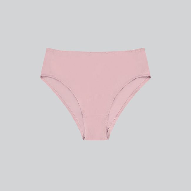 Organic Supima Cotton High-Waist Brief in Blossom Pink