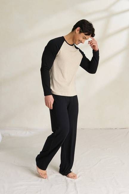 Pajama Set: Long Sleeve Shirt + Pajama Pant