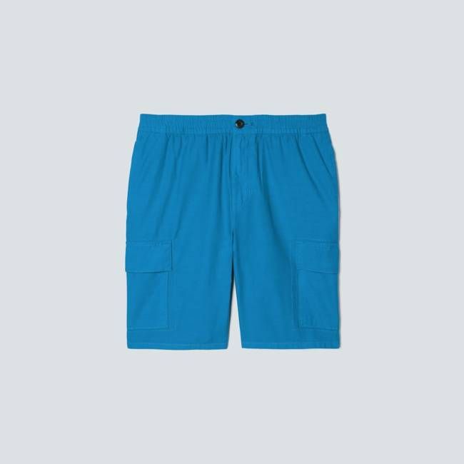 The Cotton Linen Short | Horizon Blue