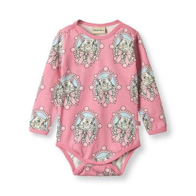 Elstar long-sleeved baby body with cats